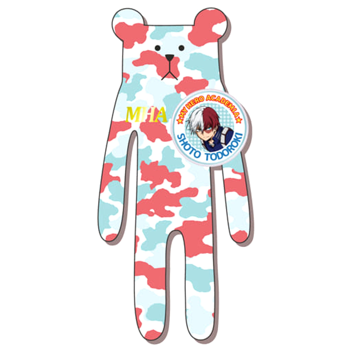 Craftholic x My Hero Academia Shoto Todoroki Plush Toy Mascot with Can Badge Buttons [USED]