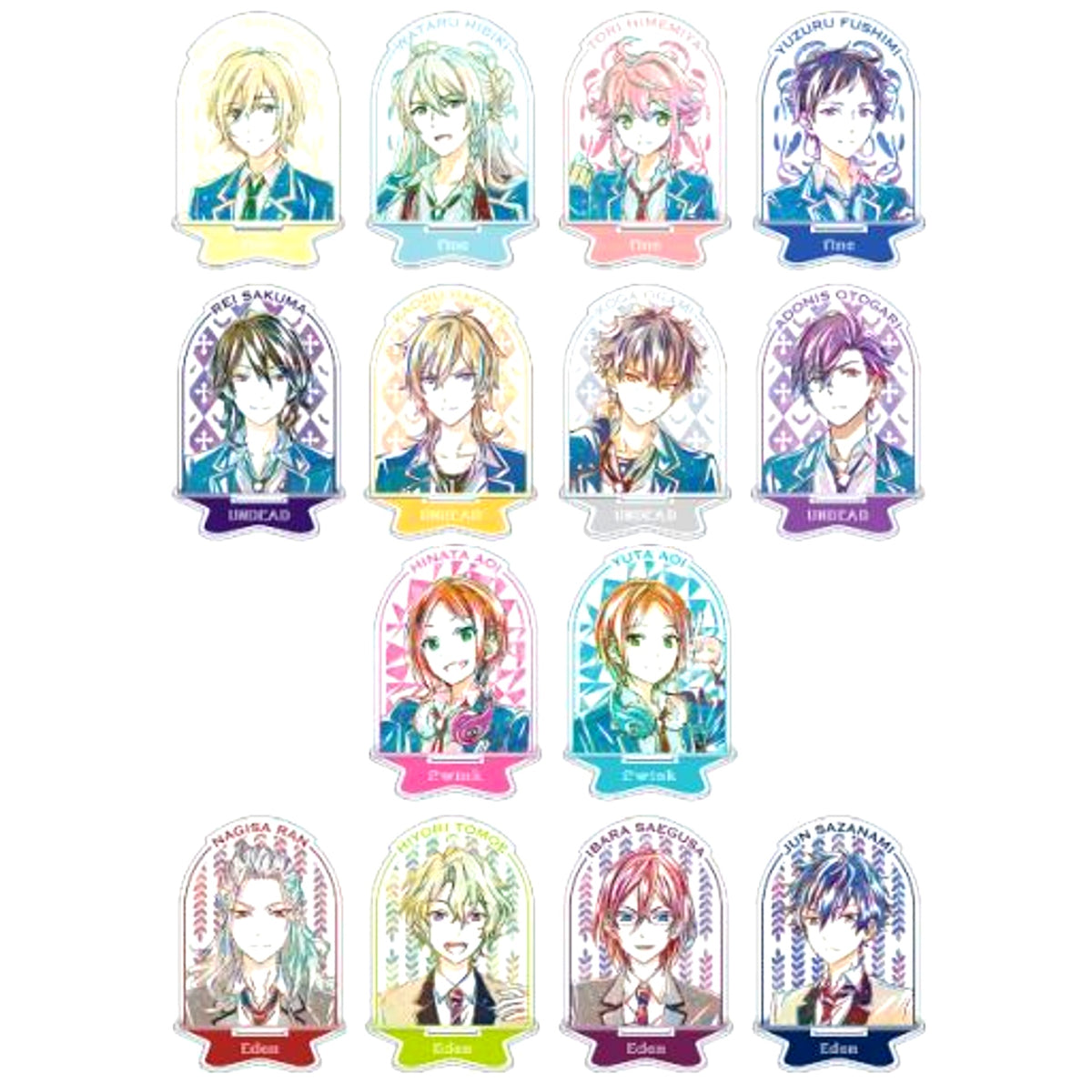 Set of 14 Ensemble Stars! Trading Ani-Art Acrylic Stand Ver.C [USED]