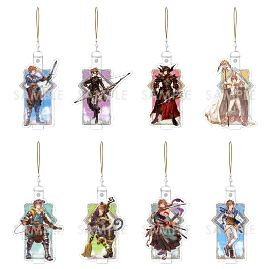 Set of 8 GRANBLUE FANTASY Kyarabini Strap Job Collection Protagonist Male BOX Vol.1 [USED]
