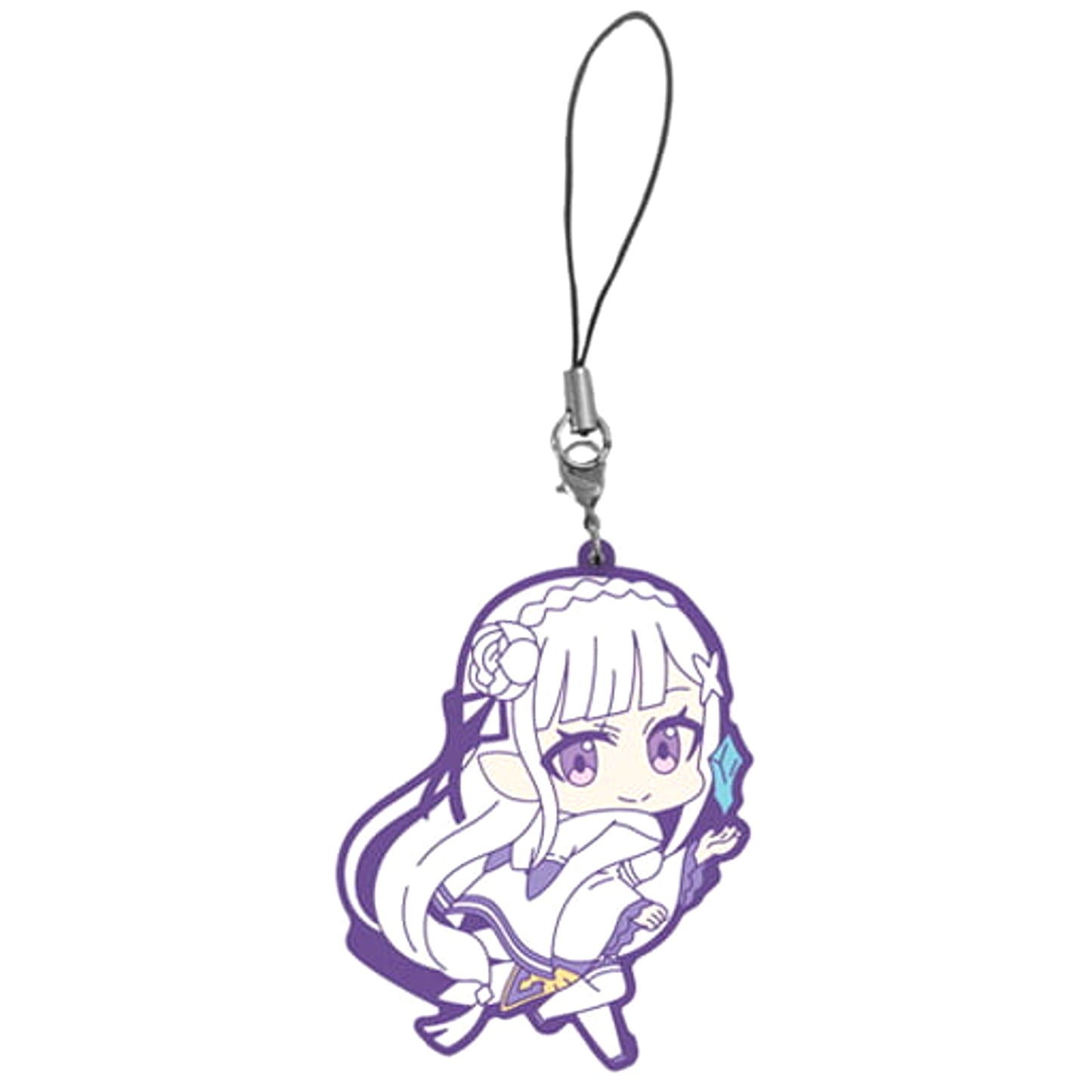 Re:ZERO -Starting Life in Another World- Emilia OmoteuRubber Double Emilia Keychains [USED]