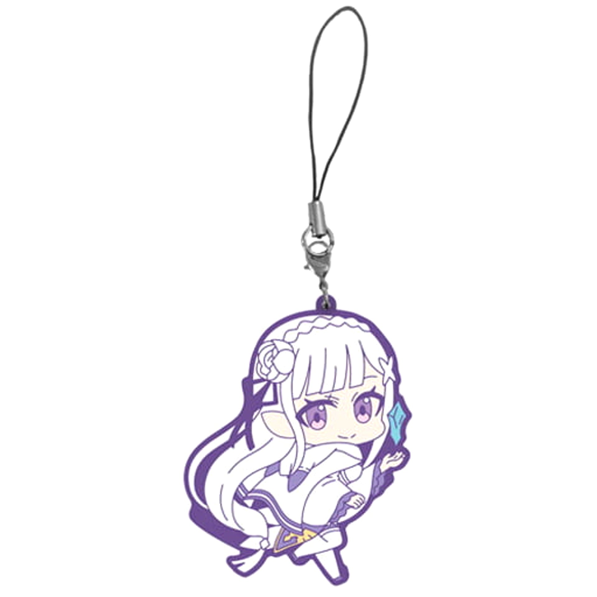 Re:ZERO -Starting Life in Another World- Emilia OmoteuRubber Double Emilia Keychains [USED]