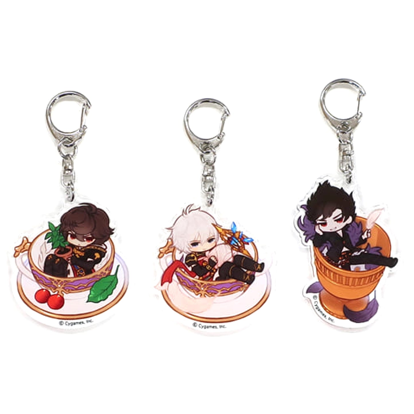 Granblue Fantasy Sandalphon Lucifer Belial Original Acrylic Keychain Set C95 Limited Keychains [USED]