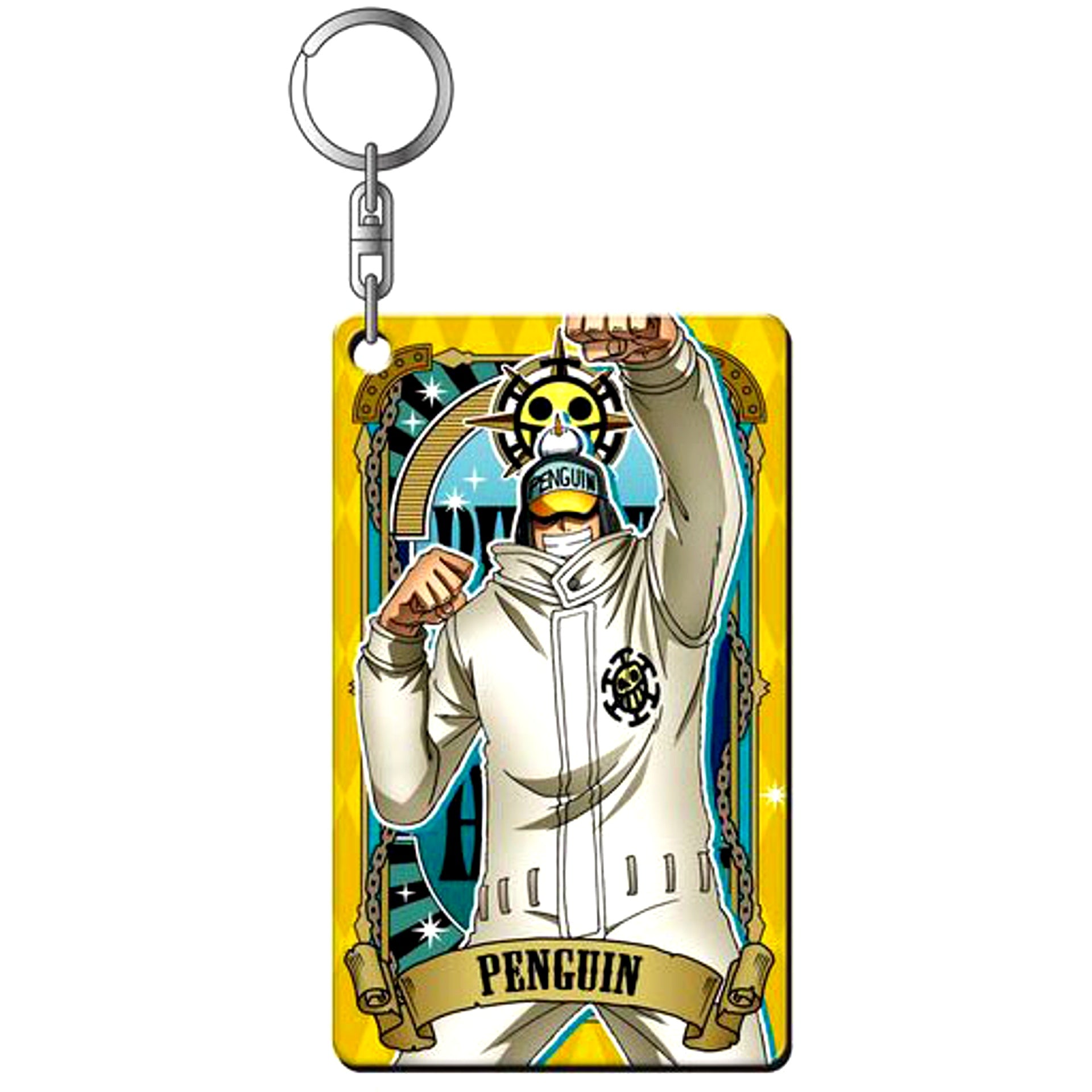 Penguin One Piece Ultimate Crew Hologram Plate Keychain [USED]