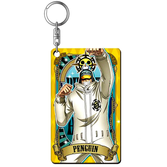 Penguin One Piece Ultimate Crew Hologram Plate Keychain [USED]