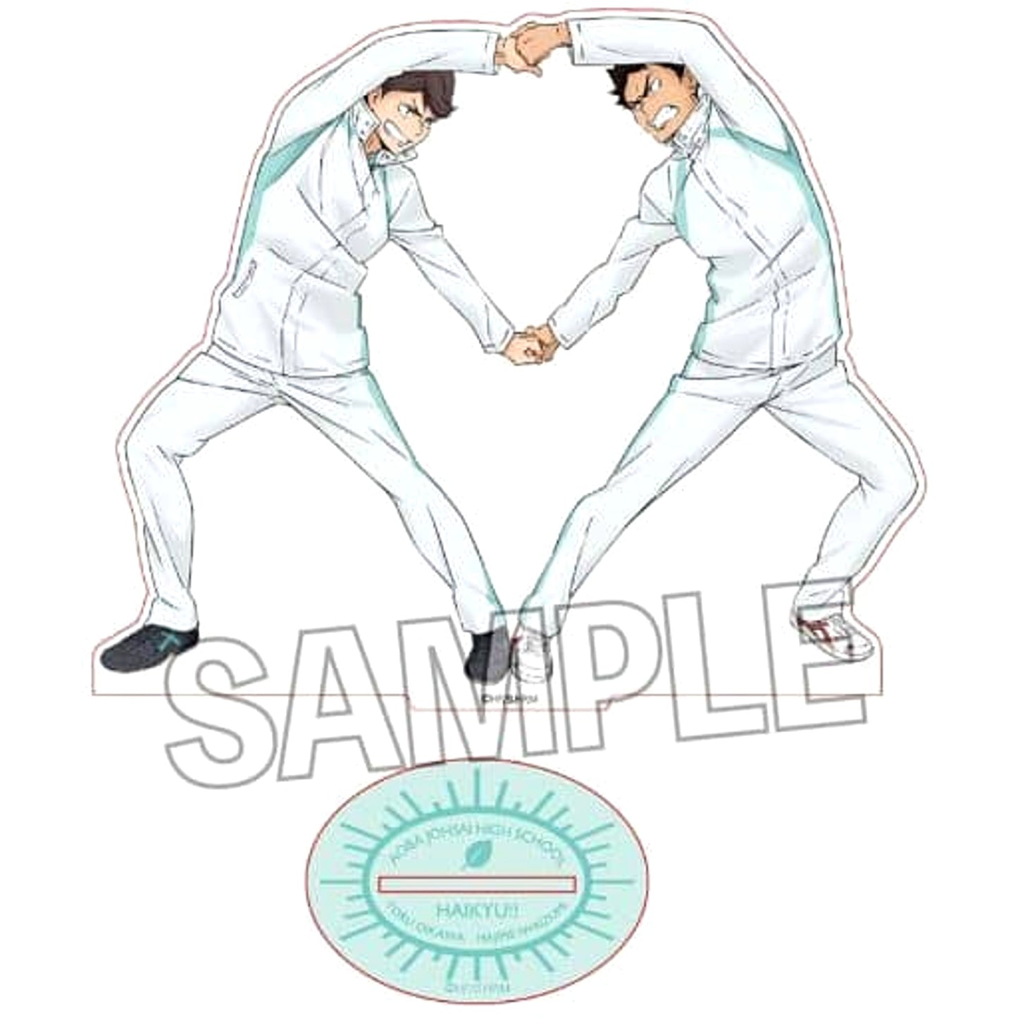 Toru Oikawa Hajime Iwaizumi Haikyu!! To The Top Acrylic Stand Warming Up!! [USED]