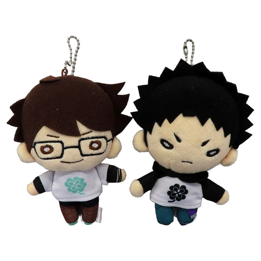 Haikyu!! To The Top Toru Oikawa Hajime Iwaizumi Plain Clothes Nitotan Plush Toy with Ball Chain Jump Festa 2020 Limited Keychains [USED]