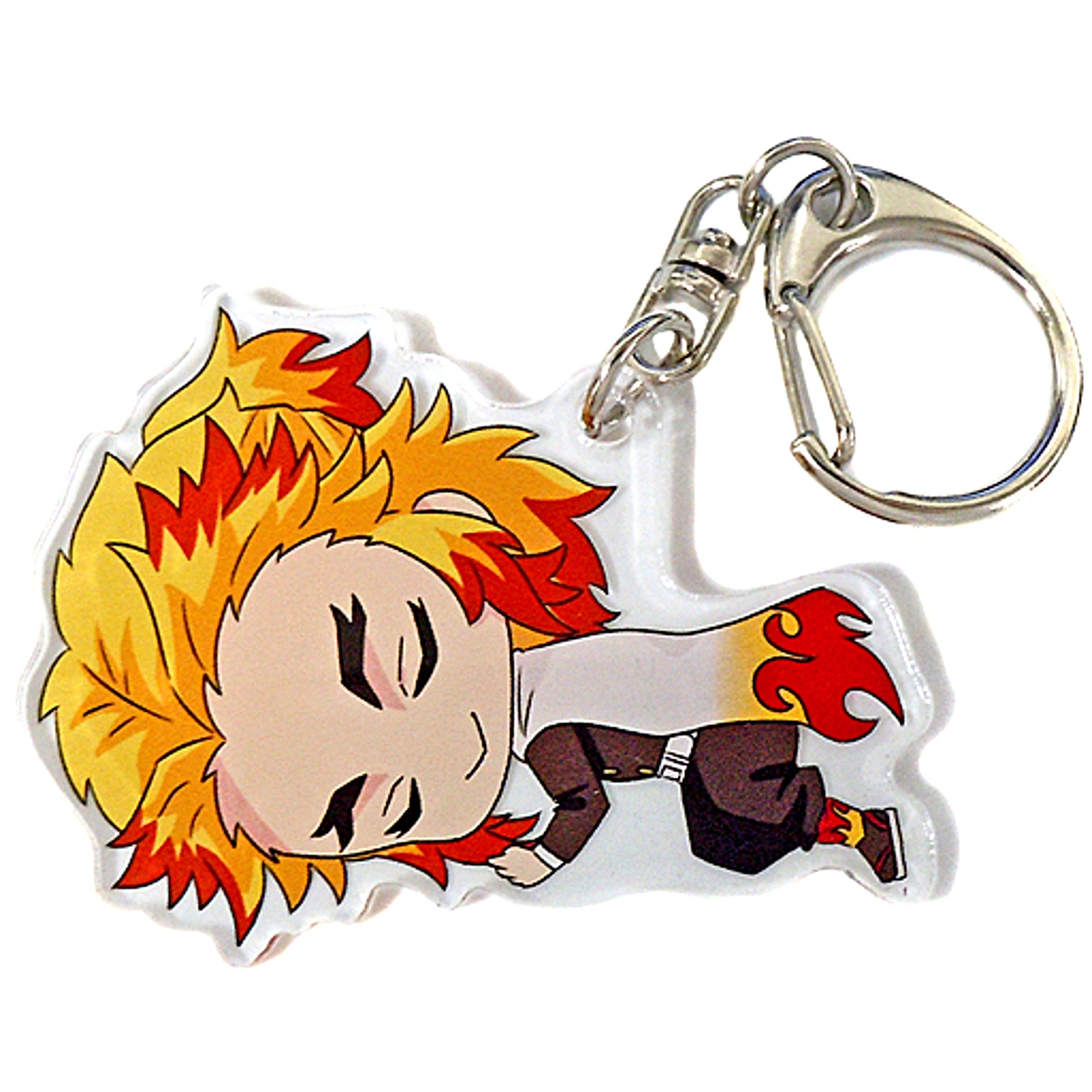 Kyojuro Rengoku Demon Slayer: Kimetsu no Yaiba Suyasuya On The Cable Vol.2 AmiAmi BOX Purchase Bonus Acrylic Keychain [USED]