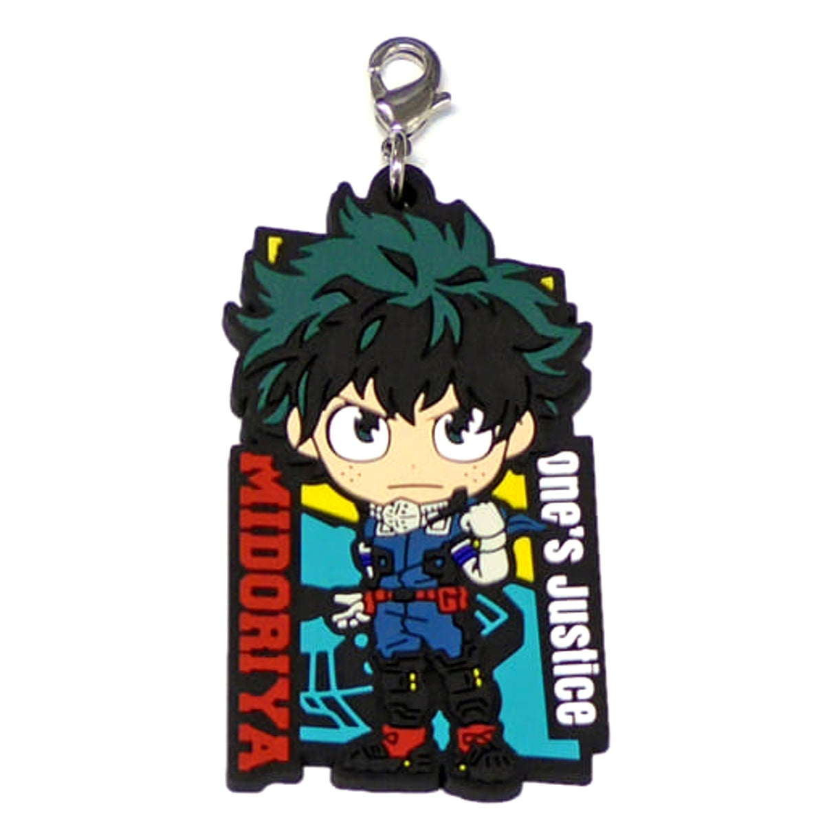 My Hero Academia Izuku Midoriya Ichiban Kuji Fighting Heroes Feat. One's Justice VS Rubber Charm Kyunchara Illustrations Prize E Charm [USED]