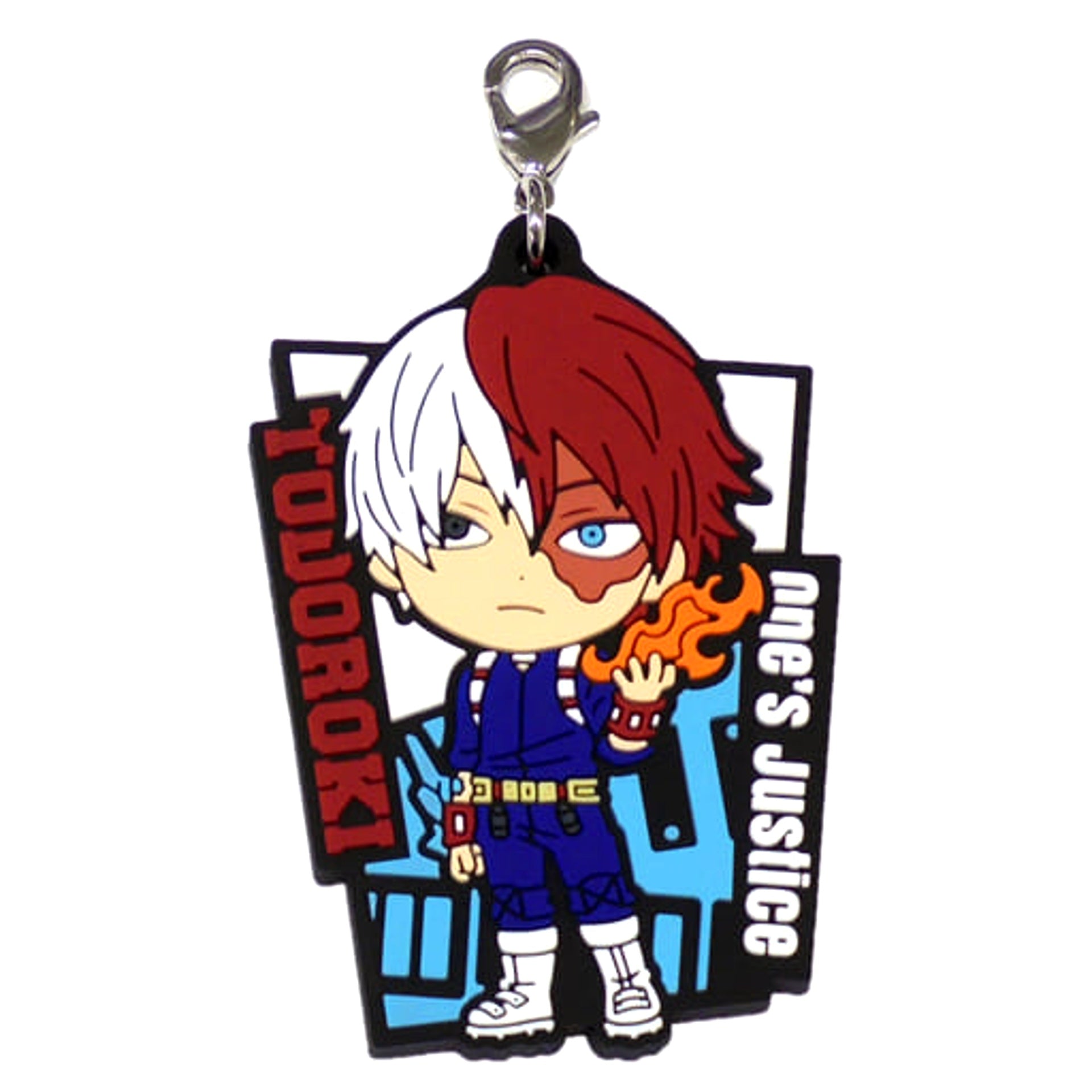 My Hero Academia Shoto Todoroki Ichiban Kuji Fighting Heroes Feat. One's Justice VS Rubber Charm Kyunchara Illustrations Prize E Charm [USED]