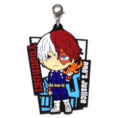 My Hero Academia Shoto Todoroki Ichiban Kuji Fighting Heroes Feat. One's Justice VS Rubber Charm Kyunchara Illustrations Prize E Charm [USED]