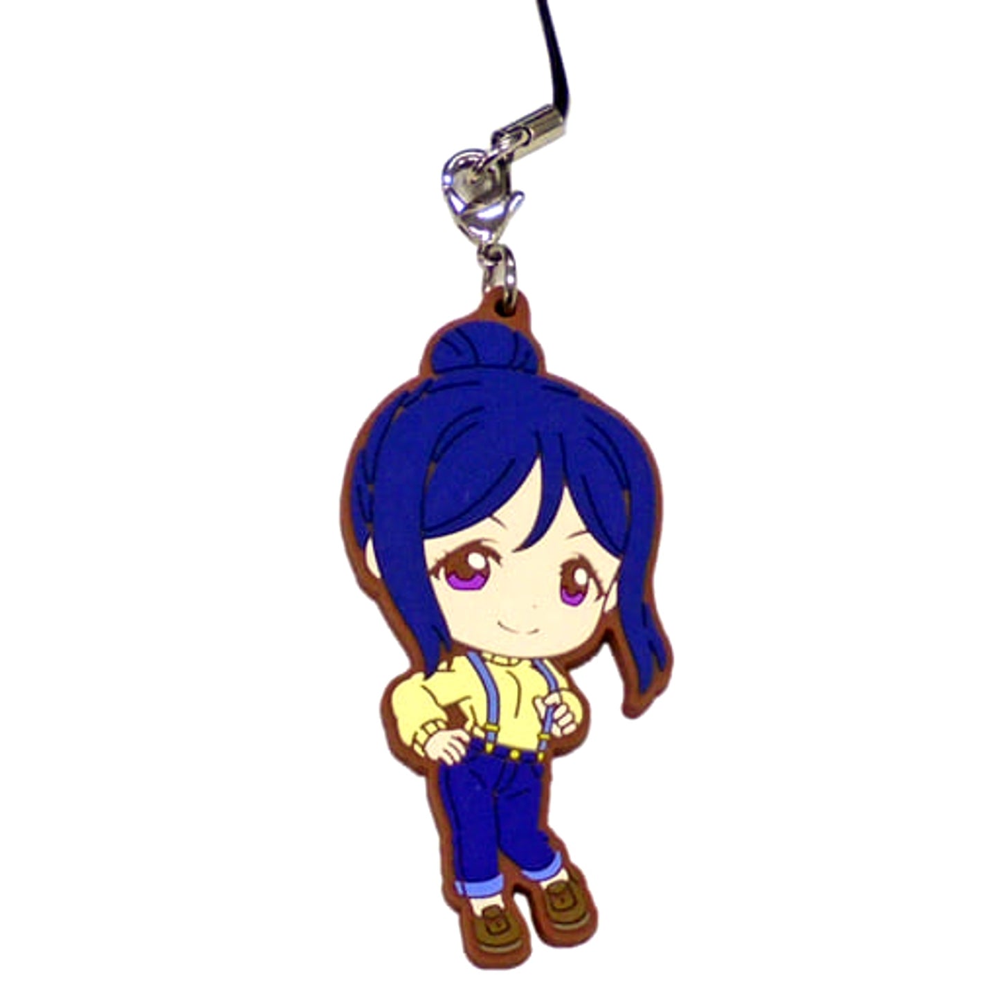 Love Live! Sunshine!! Kanan Matsuura Movie Casual Outfit Ver. Ichiban Kuji Aqours Haregi Collection Rubber Charm Kyunchara Illustrations Prize N [USED]