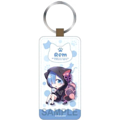 Re:ZERO -Starting Life in Another World- Rem Cat-Eared Dress Version Leather Keychain Keychains [USED]
