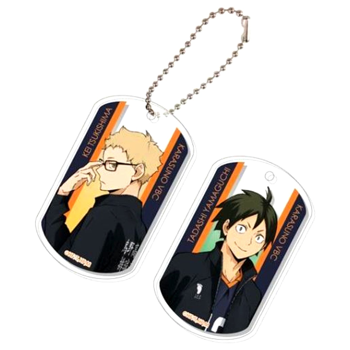 Tsukishima & Yamaguchi 02. Haikyu!! TO THE TOP Clear Dog Tag Set [USED]