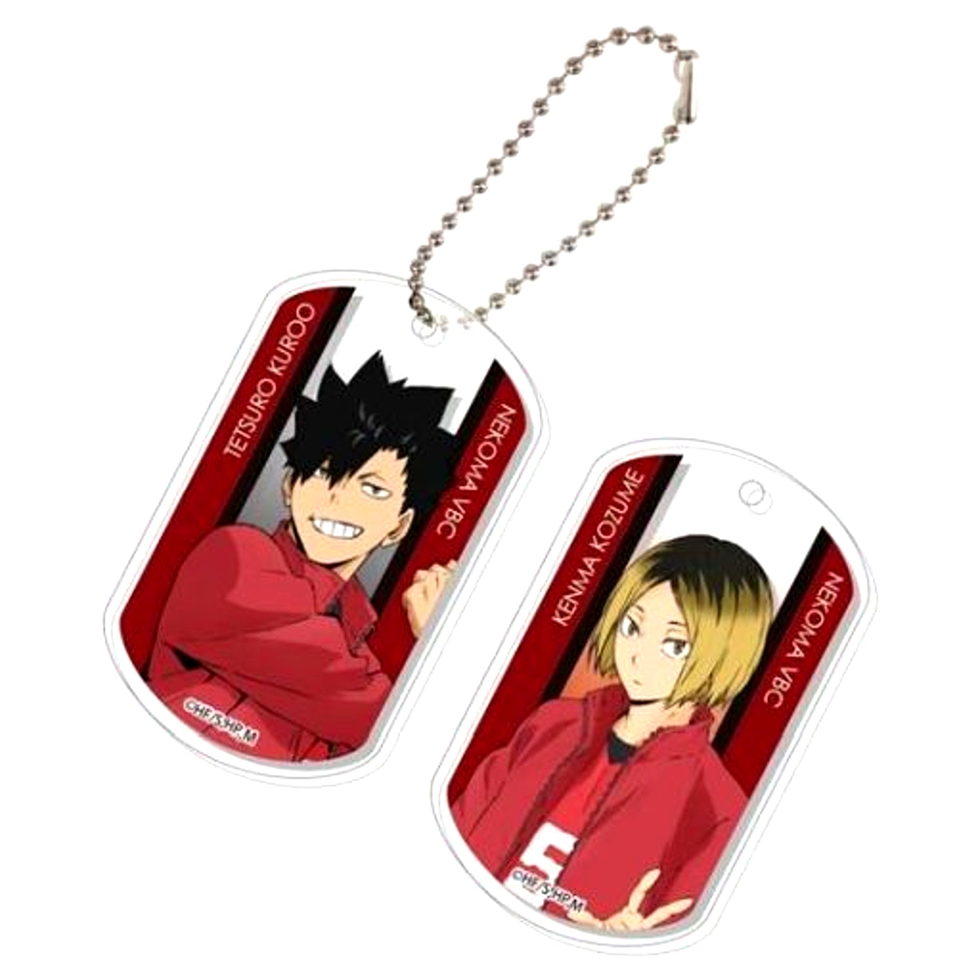 Tetsuro Kuroo & Kenma Kozume Haikyu!! TO THE TOP 04. Clear Dog Tag Set [USED]