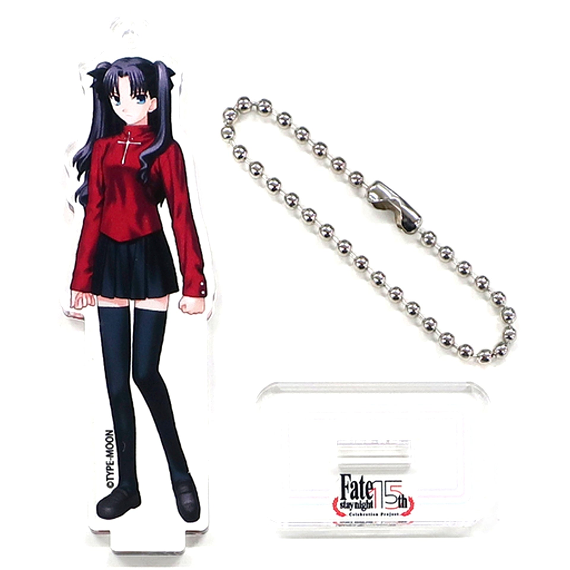 Rin Tohsaka Casual Wear Fate/stay night 15th Celebration Project Acrylic Mascot TYPE-MOON Exhibition [USED]