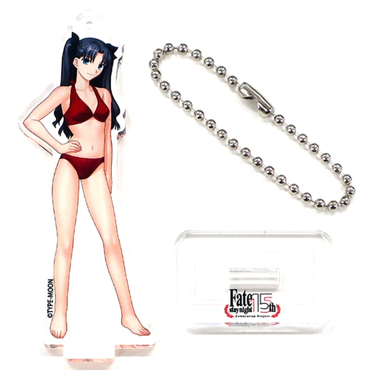 Rin Tohsaka Swimsuit Fate/stay night Acrylic Mascot TYPE-MOON Exhibition 15th Anniversary [USED]