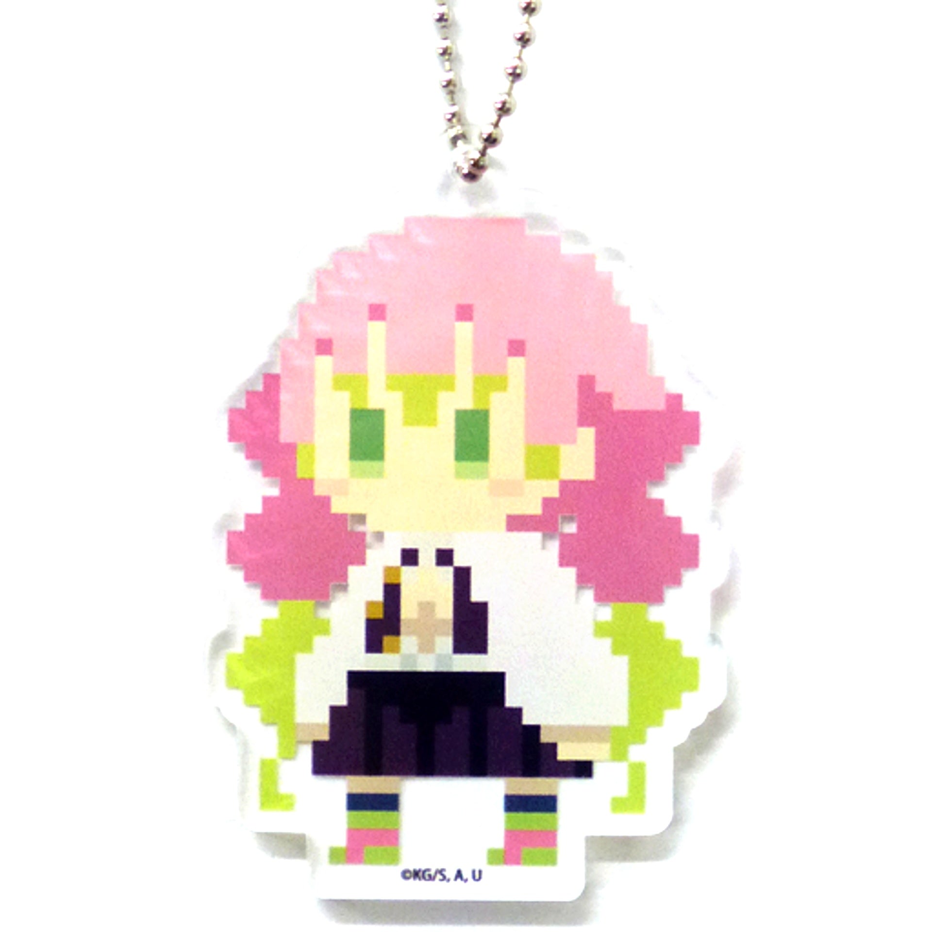 Mitsuri Kanroji Demon Slayer: Kimetsu no Yaiba Dot Series Trading Acrylic Keychain Vol.2 Jump Festa 2020 [USED]