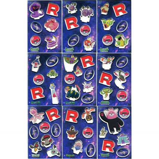 Pokemon Team Rocket Acrylic Stand Collection All 9 Types Set Village Vanguard Limited [USED]