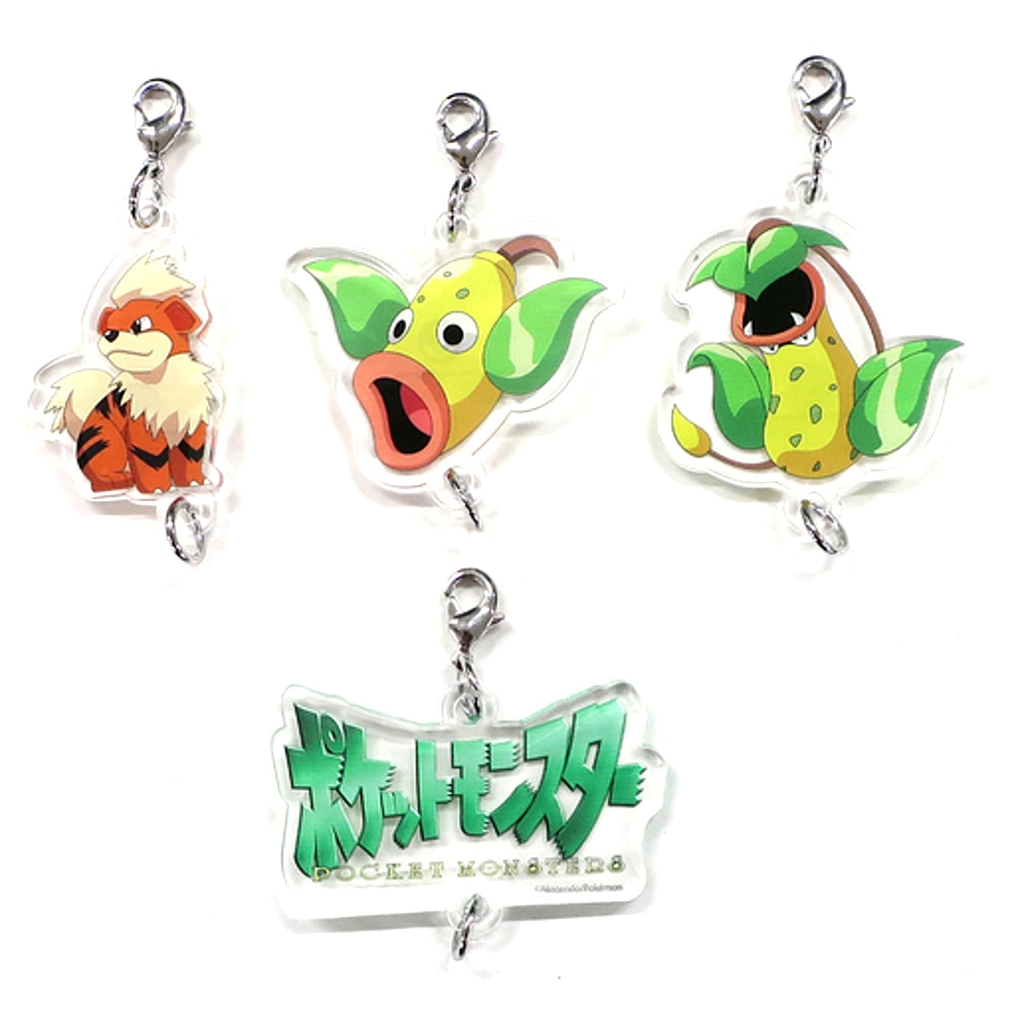 Growlithe & Weepinbell & Victreebel Pokemon Team Rocket Acrylic Charm Collection Village Vanguard Limited [USED]