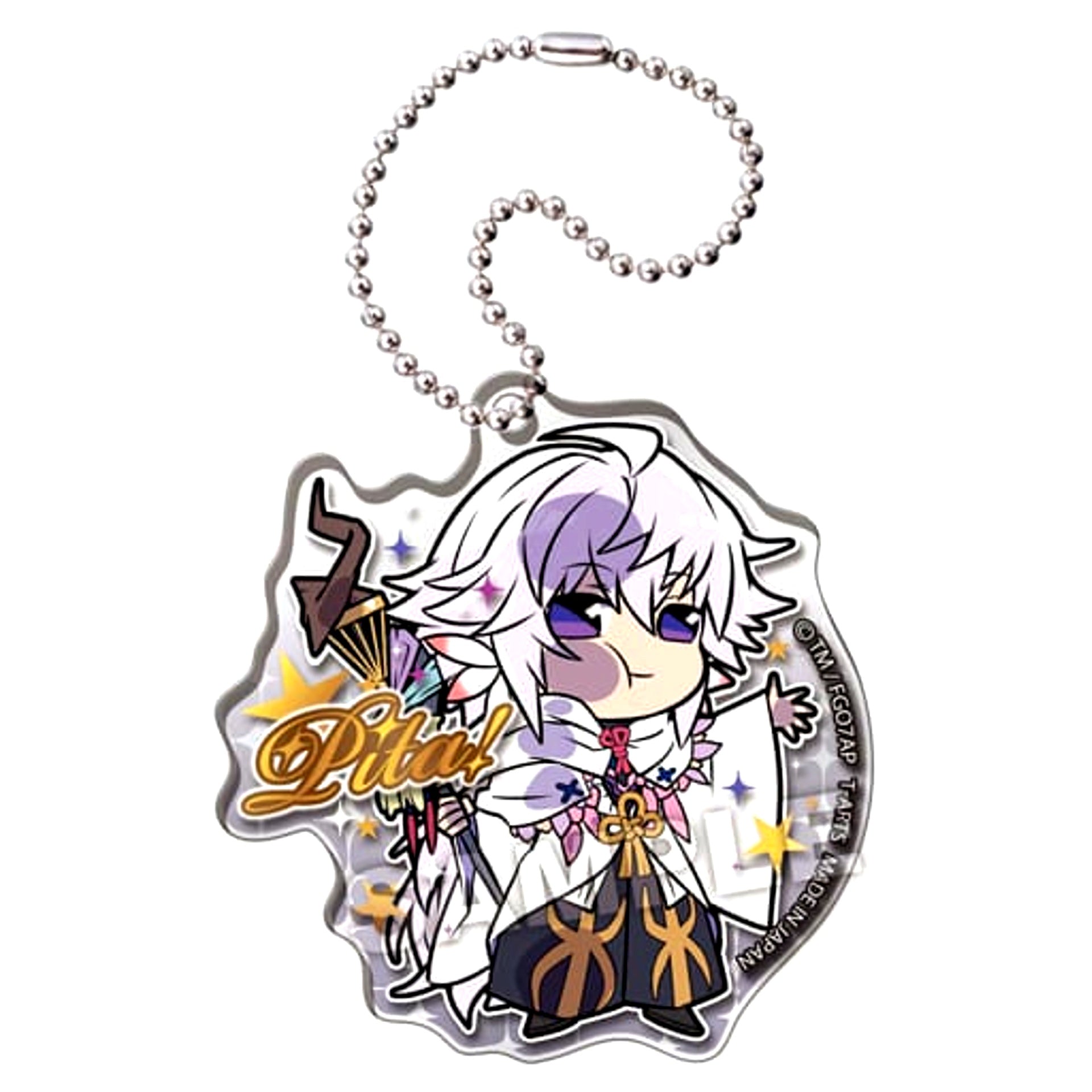 Fate/Grand Order Absolute Demonic Front Babylonia Merlin Caster Pita! Deforme Acrylic Keychain [USED]
