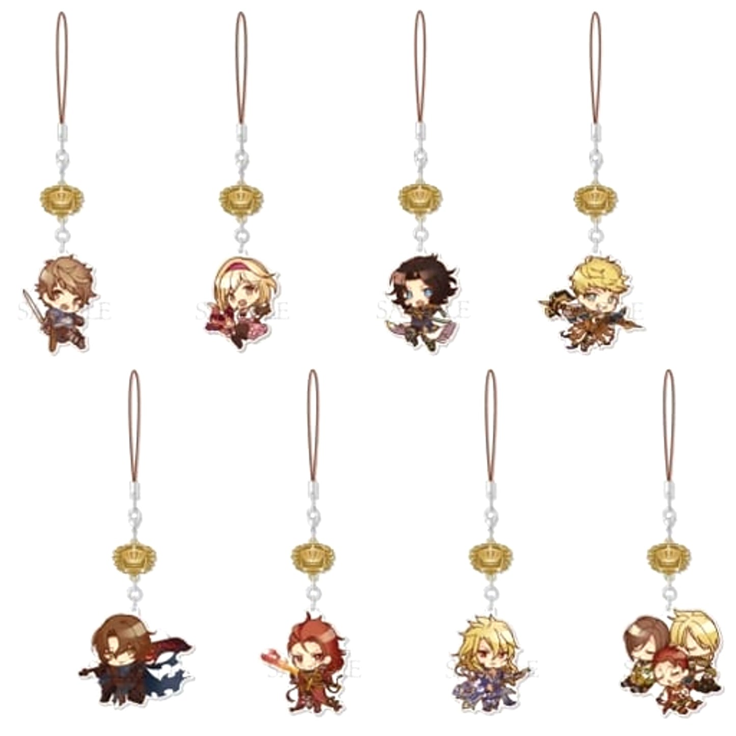 Granblue Fantasy Gran & Others Yurayura Charm Collection Between Frost and Flame All 8 Types Set Charm [USED]