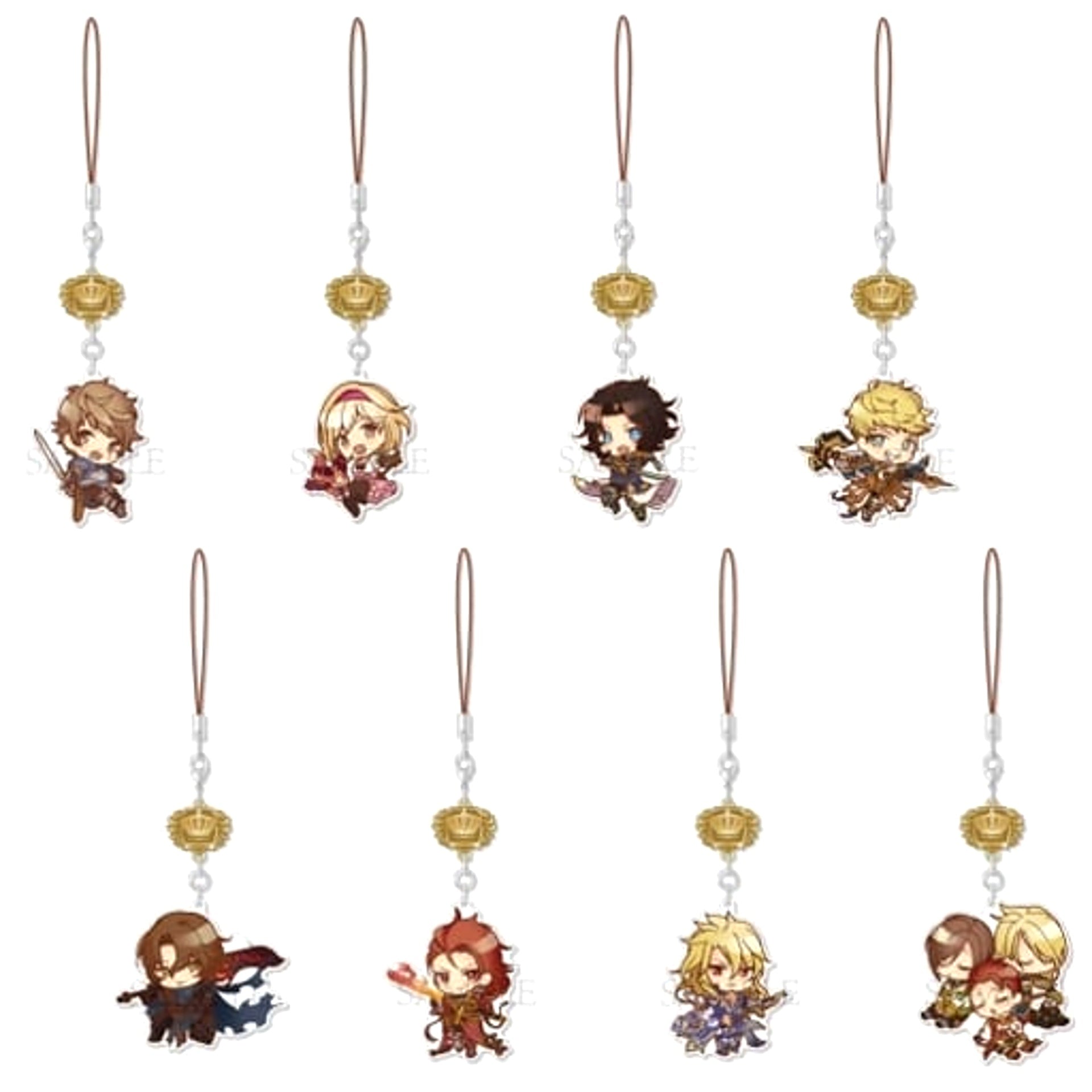 Granblue Fantasy Gran & Others Yurayura Charm Collection Between Frost and Flame All 8 Types Set Charm [USED]