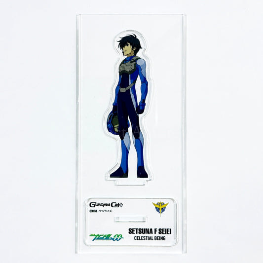 Setsuna F. Seiei Mobile Suit Gundam 00 Model Sheet Acrylic Stand GUNDAM Cafe Ltd [USED]