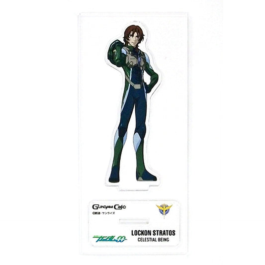 Lockon Stratos Mobile Suit Gundam 00 Model Sheet Acrylic Stand GUNDAM Cafe Ltd [USED]