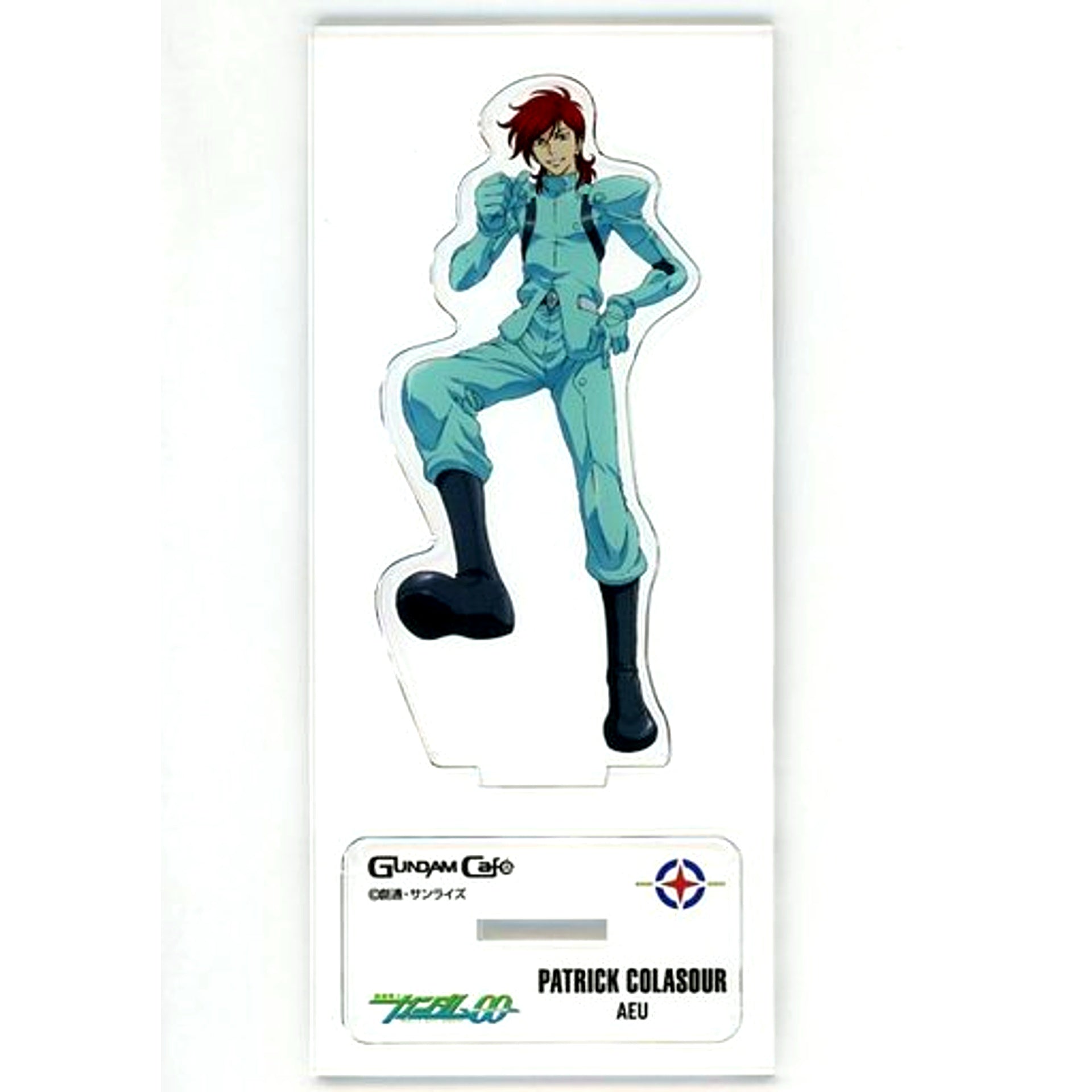 Patrick Colasour Mobile Suit Gundam 00 Model Sheet Acrylic Stand Gundam Cafe Limited [USED]