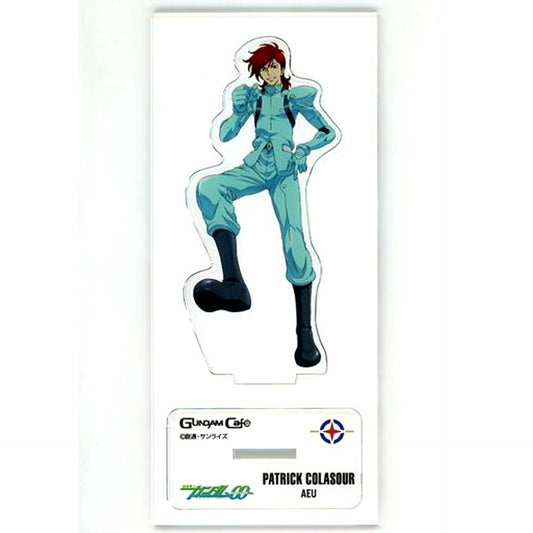 Patrick Colasour Mobile Suit Gundam 00 Model Sheet Acrylic Stand Gundam Cafe Limited [USED]