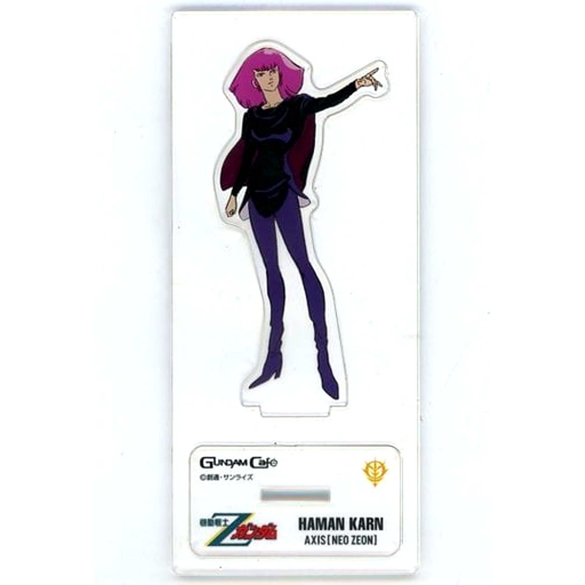Haman Karn Mobile Suit Zeta Gundam Model Sheet Acrylic Stand GUNDAM Cafe Ltd [USED]