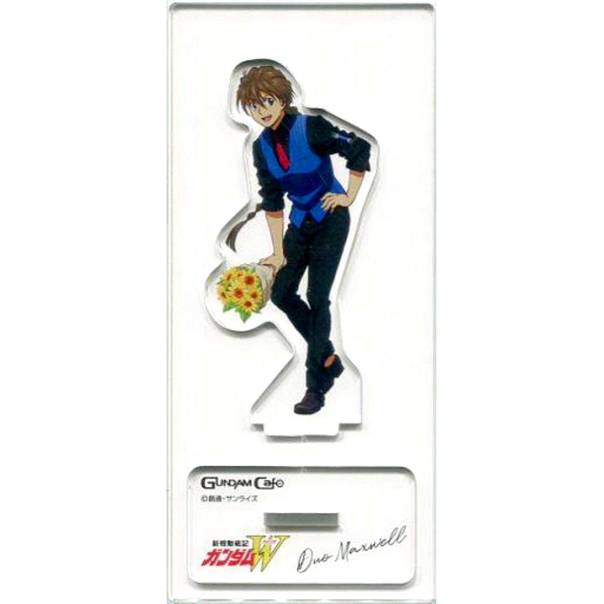 Duo Maxwell Mobile Suit Gundam Wing Gundam Cafe Limited MODEL SHEET Acrylic Stand [USED]