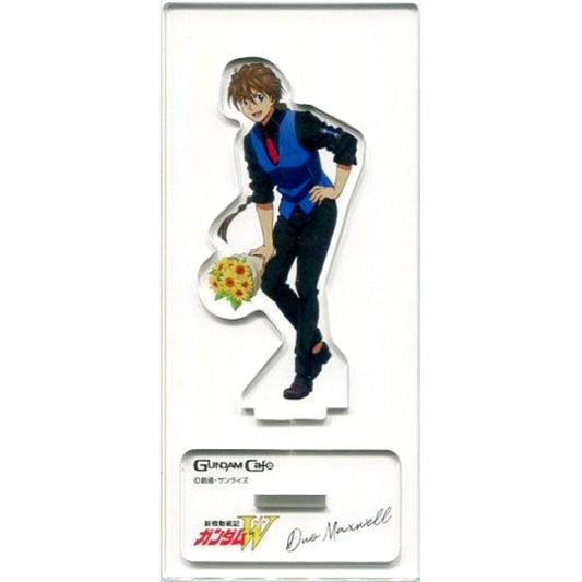 Duo Maxwell Mobile Suit Gundam Wing Gundam Cafe Limited MODEL SHEET Acrylic Stand [USED]