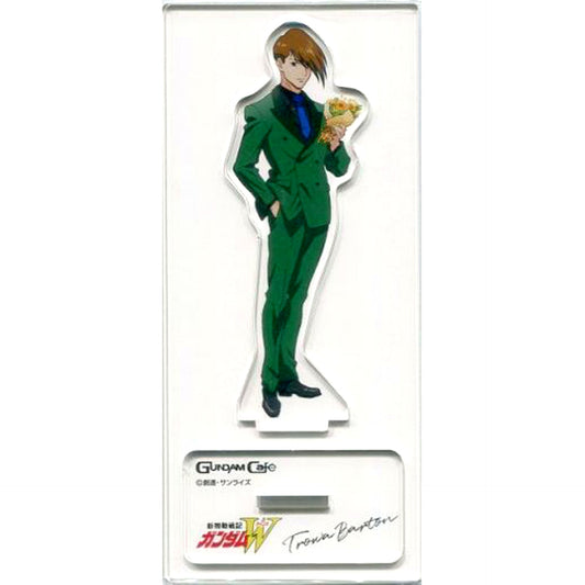 Trowa Barton Mobile Suit Gundam Wing Gundam Cafe Limited MODEL SHEET Acrylic Stand [USED]