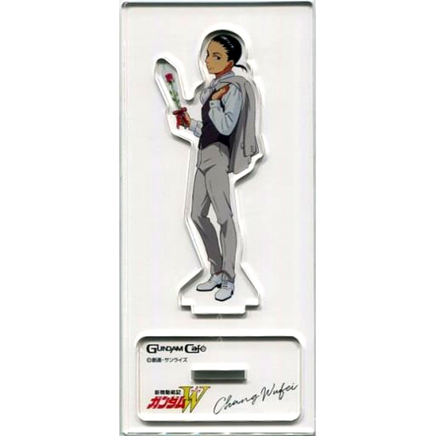 Chang Wufei Mobile Suit Gundam Wing Model Sheet Acrylic Stand GUNDAM Cafe Ltd [USED]