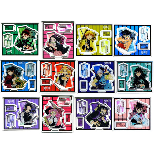 Set of 12 Demon Slayer: Kimetsu no Yaiba Acrylic Figure Collection Jump Festa 2020 Goods [USED]