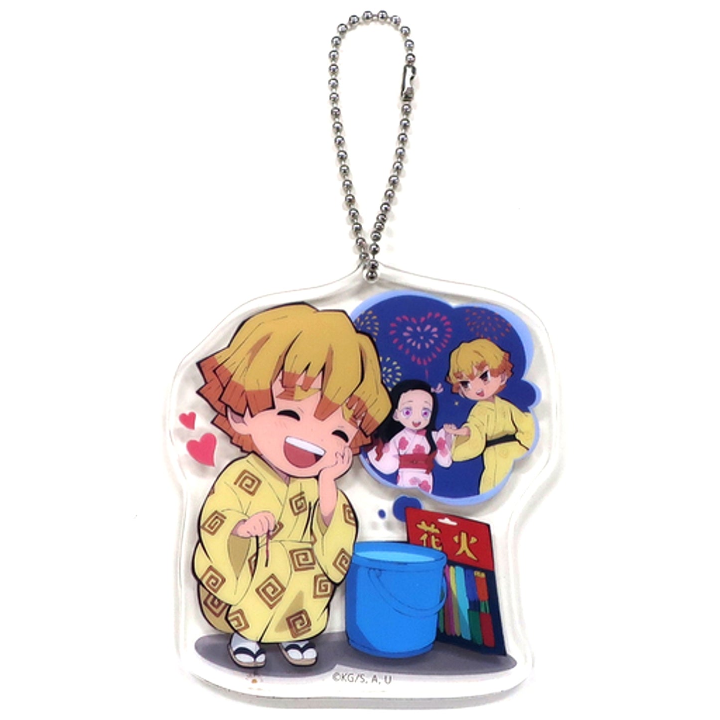 Zenitsu Agatsuma Demon Slayer ufotable cafe Summer Festival Event Acrylic Charm [USED]