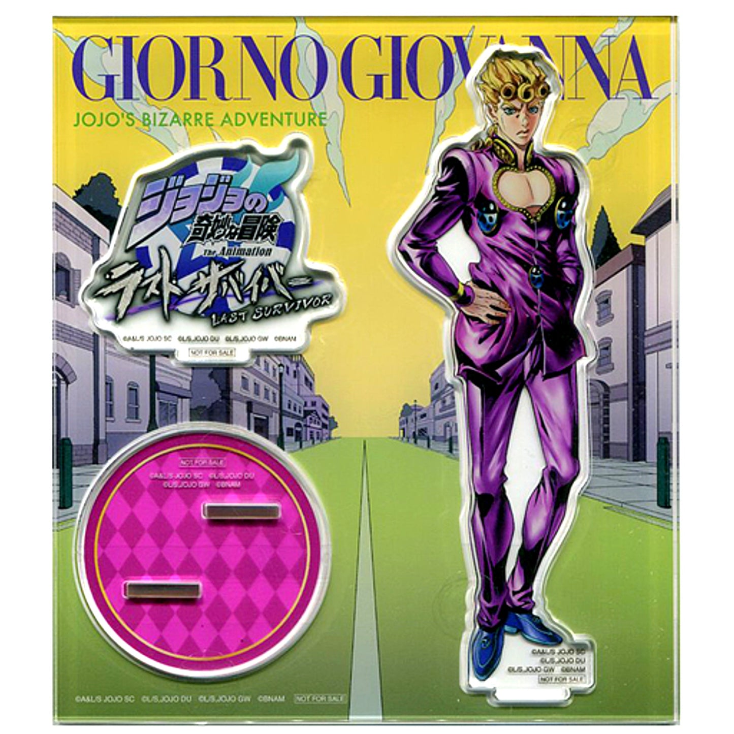 Giorno Giovanna Key Visual Acrylic Stand JoJo's Bizarre Adventure Last Survivor Launch Campaign Point Exchange Prize [USED]