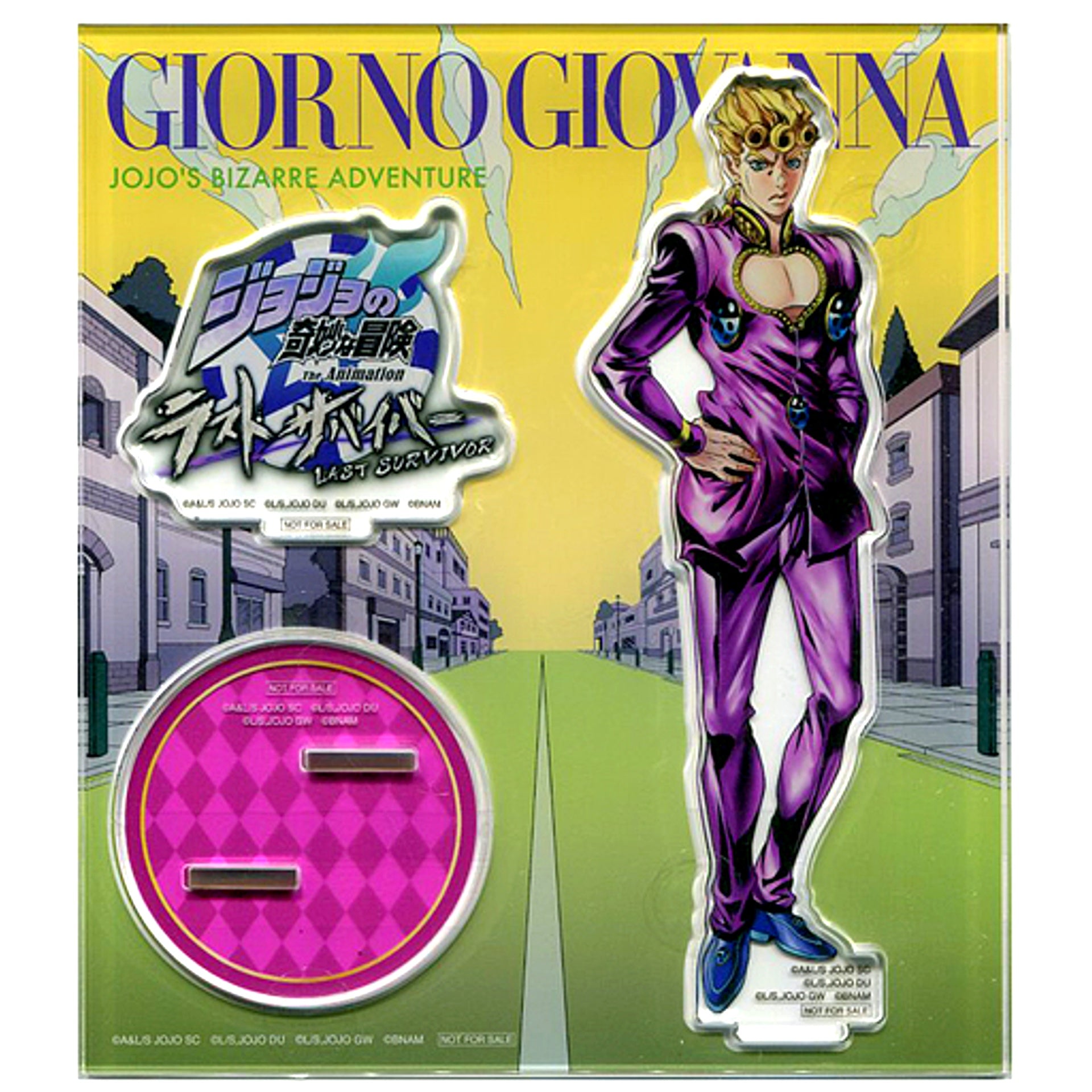 Giorno Giovanna Key Visual Acrylic Stand JoJo's Bizarre Adventure Last Survivor Launch Campaign Point Exchange Prize [USED]