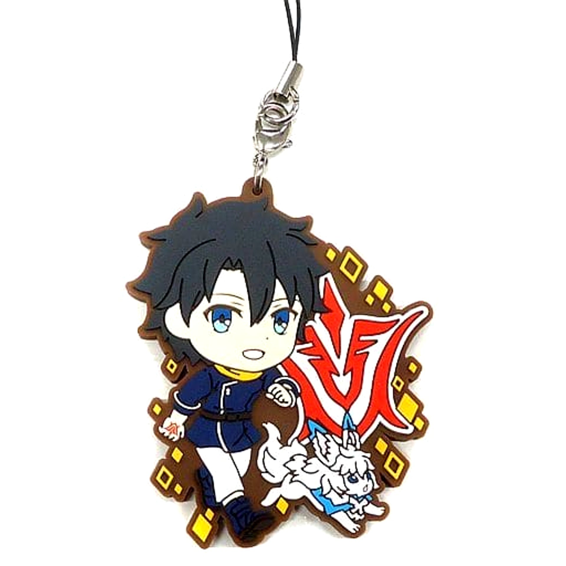 Fate/Grand Order: Absolute Demonic Front - Babylonia Ritsuka Fujimaru Ichiban Kuji Rubber Charm Kyunchara Illustrations Prize E Keychains [USED]
