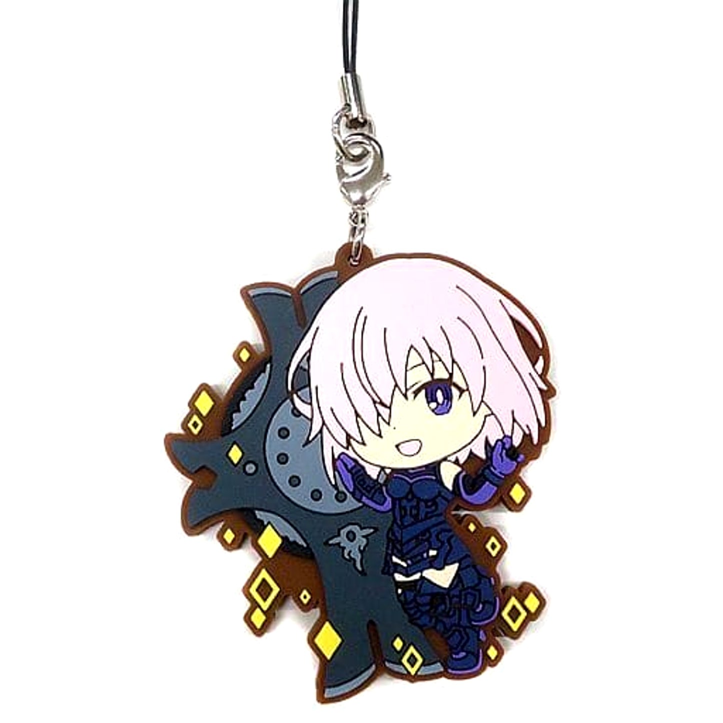 Fate/Grand Order: Absolute Demonic Front - Babylonia Mash Kyrielight Ichiban Kuji Rubber Charm Kyunchara Illustrations Prize E Keychains [USED]