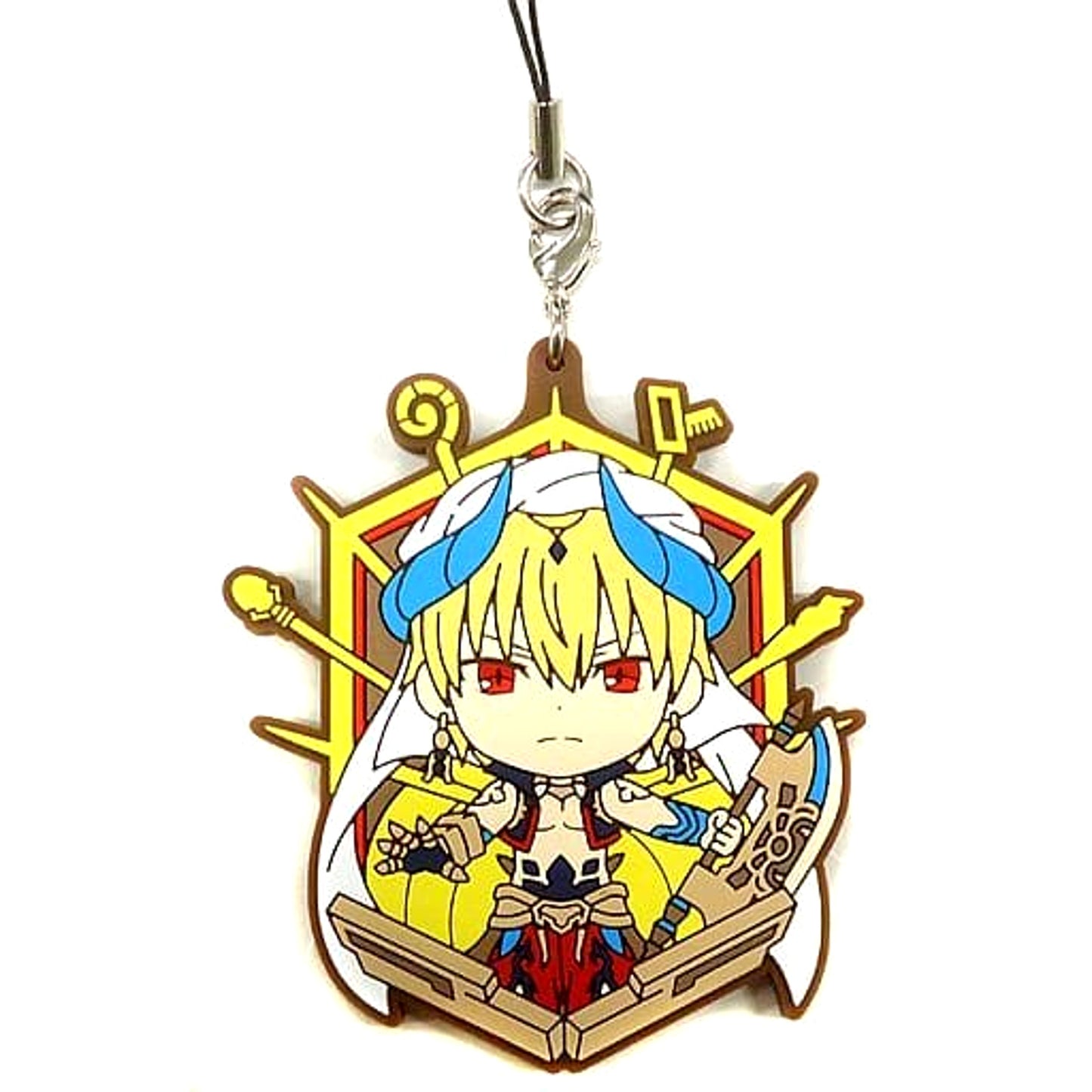 Fate/Grand Order: Absolute Demonic Front - Babylonia Gilgamesh Ichiban Kuji Rubber Charm Kyunchara Illustrations Prize E Keychains [USED]