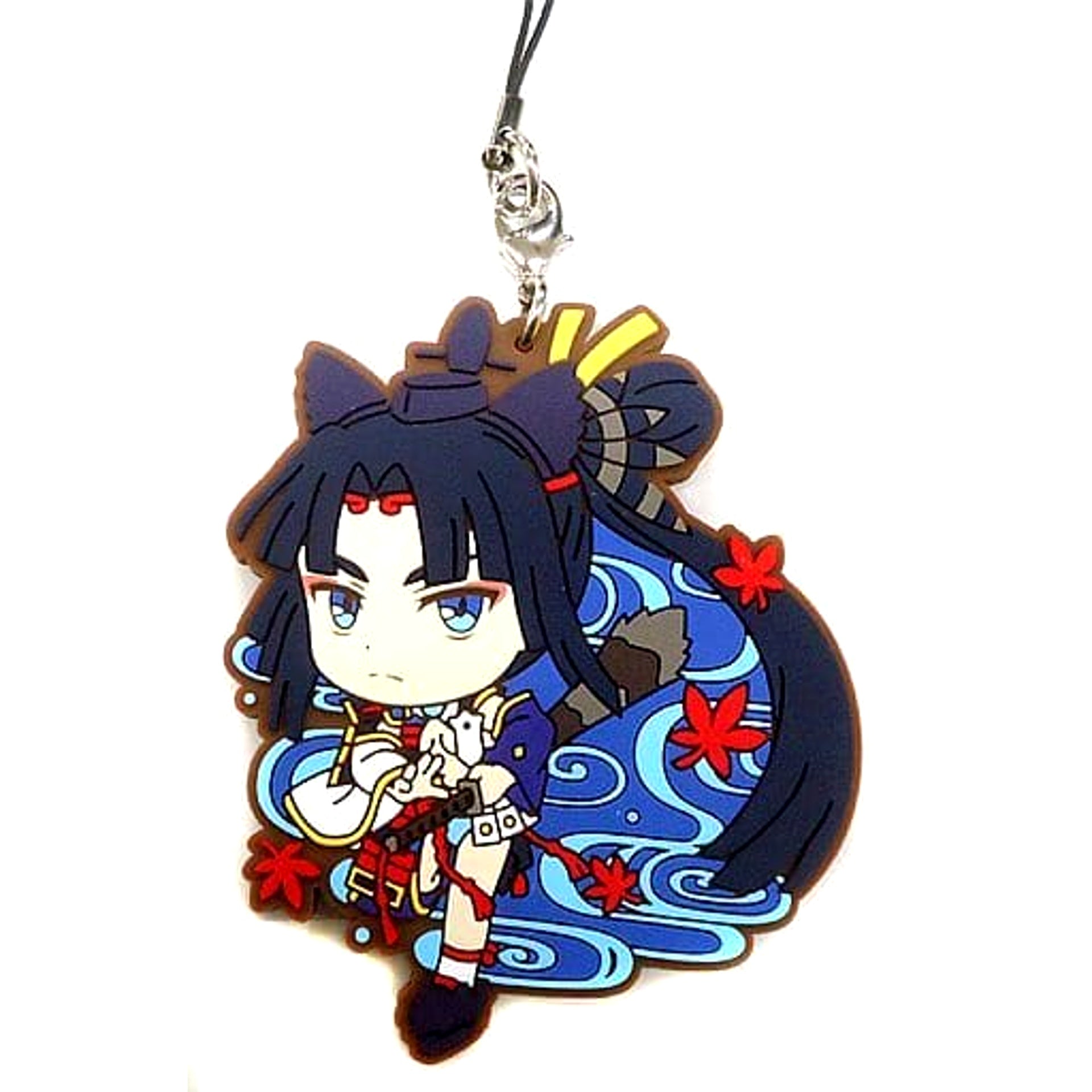 Fate/Grand Order: Absolute Demonic Front - Babylonia Ushiwakamaru Ichiban Kuji Rubber Charm Kyunchara Illustrations Prize E Keychains [USED]