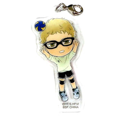Haikyu!! To The Top Kei Tsukishima Ichiban Kuji Tsuwamono Shuugou! Miyagi 1st Year Selection Acrylic Charm Kyunchara Illustrations Prize F Charm [USED]