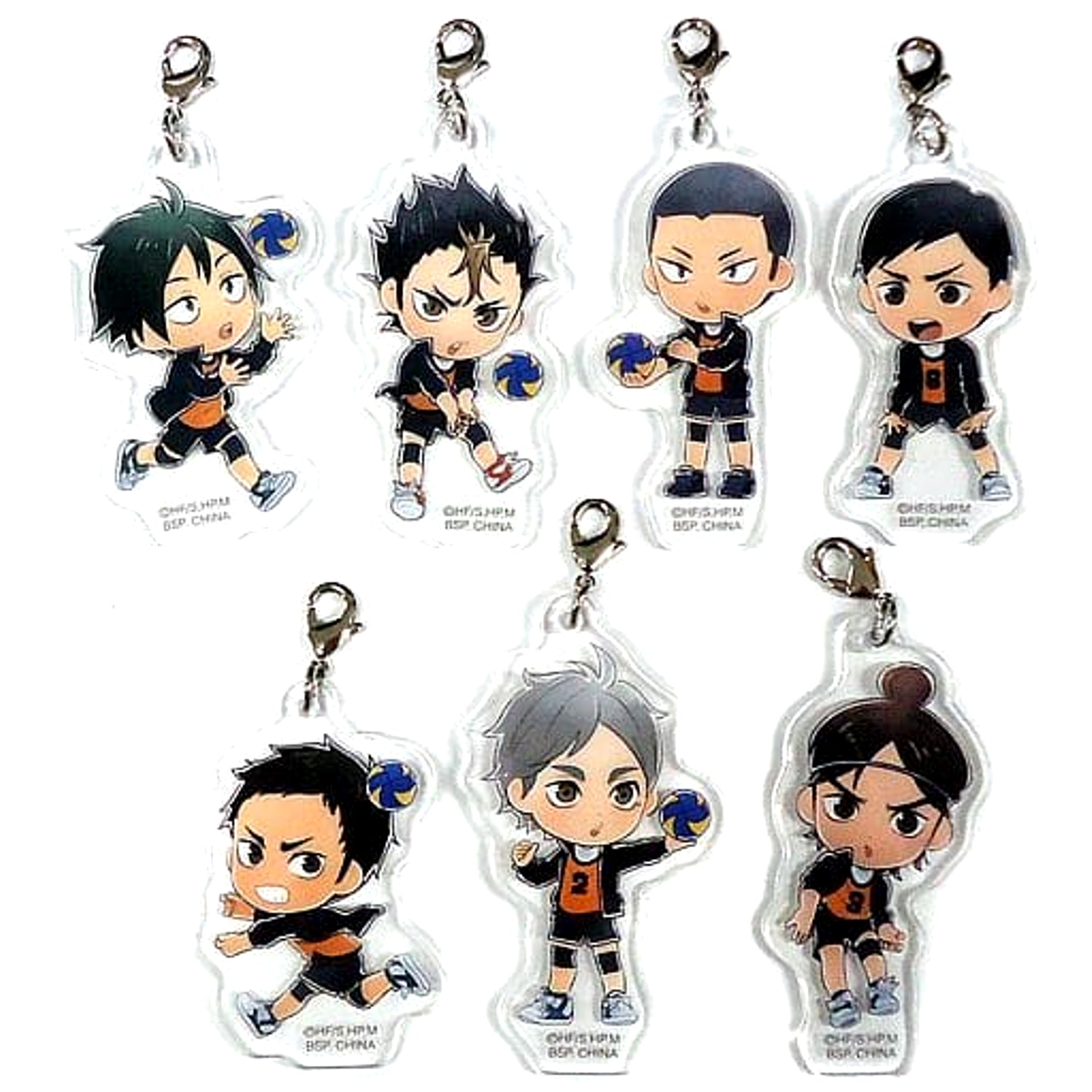 Haikyu!! To The Top Tadashi Yamaguchi & Others All 7 Types Set Ichiban Kuji Tsuwamono Shuugou! Karasuno Acrylic Charm Kyunchara Illustrations Prize H Charm [USED]