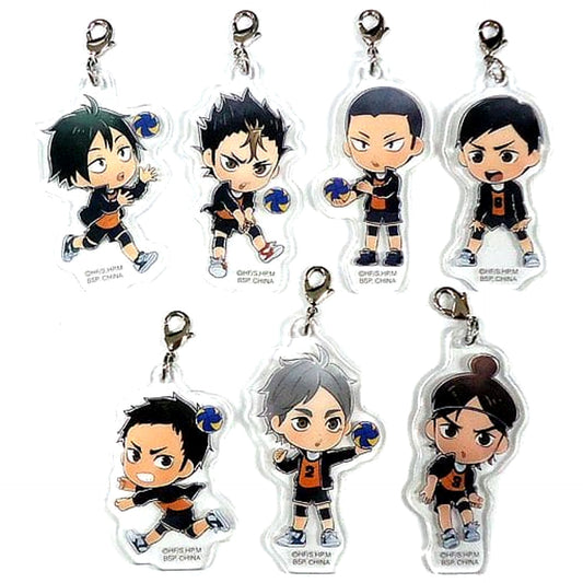 Haikyu!! To The Top Tadashi Yamaguchi & Others All 7 Types Set Ichiban Kuji Tsuwamono Shuugou! Karasuno Acrylic Charm Kyunchara Illustrations Prize H Charm [USED]