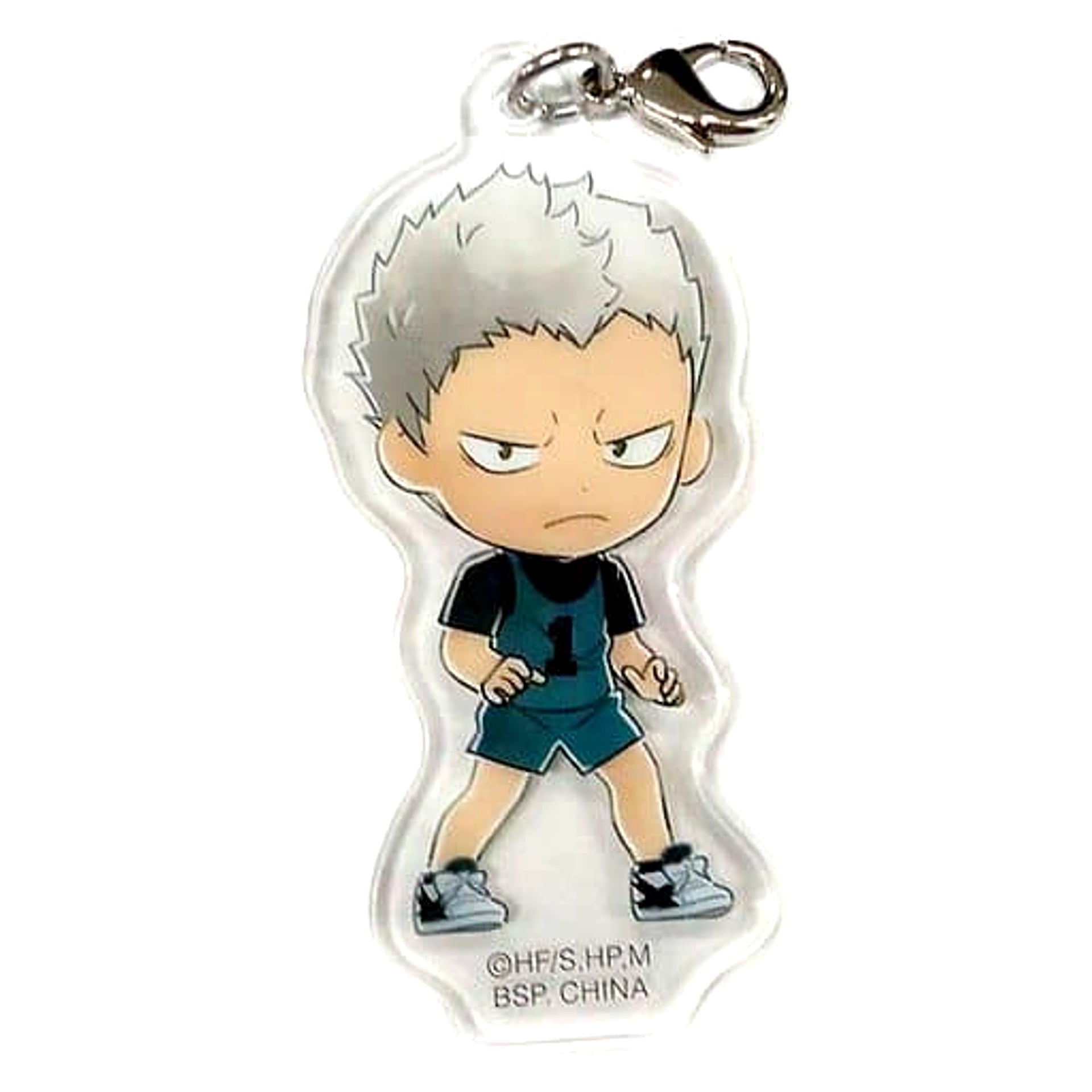 Haikyu!! To The Top Takanobu Aone Ichiban Kuji Tsuwamono Shuugou! Rival School Acrylic Charm Kyunchara Illustrations Prize I Charm [USED]
