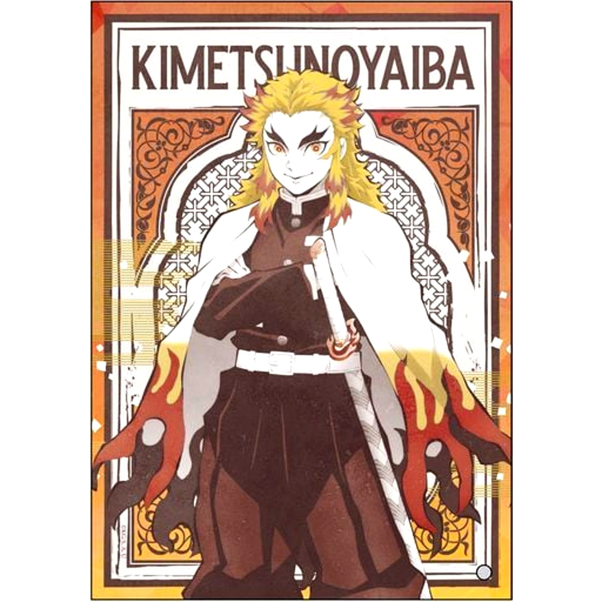 Kyojuro Rengoku Mini Acrylic Art Demon Slayer: Kimetsu no Yaiba [USED]