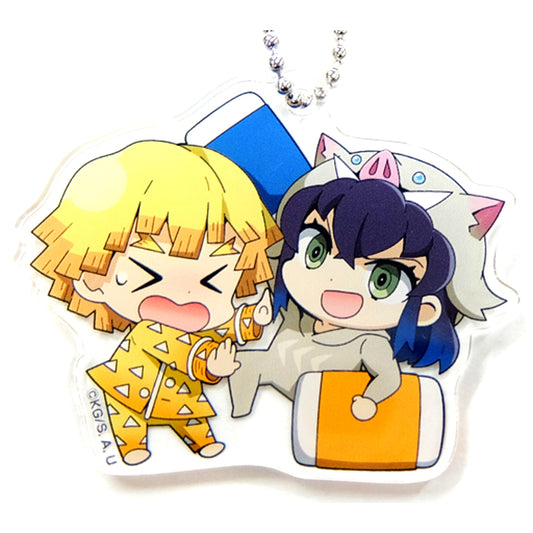 Zenitsu Agatsuma & Inosuke Hashibira Pajachara Ashistand Mini Demon Slayer Ball Chain Vol. 3 BOX Purchase Bonus [USED]