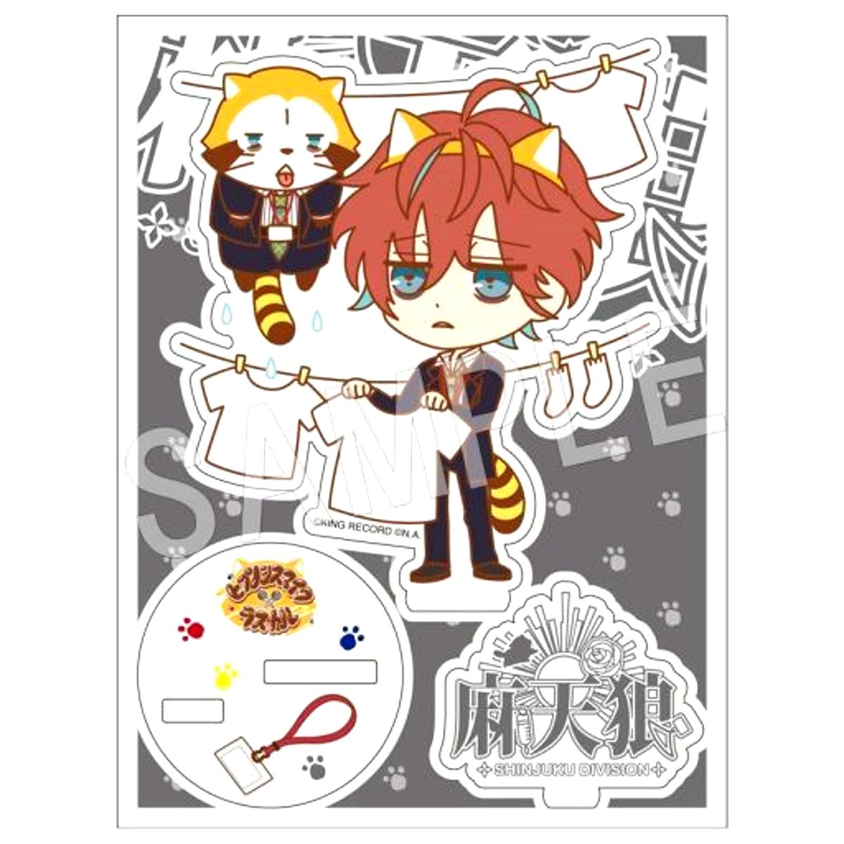 Doppo Kannonzaka Hypnosis Mic: Division Rap Battle x Rascal the Raccoon Trading Acrylic Stand [USED]